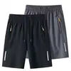 Pantalones Cortos de Cinco Puntos de Seda de Hielo Elástica para Hombre Verano Delgados Deportivos Talla Grande Sueltos para Hombre Verano