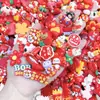 Jin Mix Desenho Animado Brilhante Acessórios de Joalheria DIY Cola Creme Resina Pequenos Acessórios Orifício para Presilha Material Fivela de Sapato