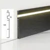 Rodapé Luminoso em Liga de Alumínio com Luz LED Metal Escovado Invisível Luz Embutida com Linha de Pé 8/10/12cm