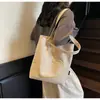 Bestseller transfronterizo: bolsa de compras reutilizable de moda con estampado de frase de letras, bolso de tela tipo tote para mujer, bolsa negra