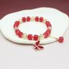 Ins Pulsera de Cristal Tide Sentido del Diseño Nicho Joker Temperamento Pulsera para Mujer Rojo de Internet Pulsera de Mariposa Joyería al por Mayor
