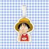 Uma peça Luffy bagagem etiqueta de bagagem mochila escolar pingente corrente pendurado ornamentos pendurado etiqueta periférica TikTok mesmo estilo