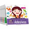 Meus pais me ensinaram a colar adesivos para crianças de 2 a 6 anos, linguagem matemática, lógica, pensamento, inteligência, desenvolvimento, livro de adesivos, todos os 10 volumes