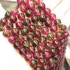 Cuentas de Galleta de Sandía Rellenas Bicolor Naturales Cuentas de Cristal Rojo Rosa Accesorios Semi-terminados para Pulsera Collar DIY