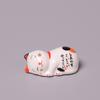 Estante creativo de cerámica para palillos japoneses, soporte para palillos de porcelana china con forma de gato de la suerte, soporte para palillos de cerámica