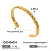Pulsera Abierta de Acero Inoxidable Europeo y Americano de Gama Alta Color Dorado, Diseño de Nicho de Lujo Ligero, Joyería Versátil de Venta Caliente Transfronteriza al por Mayor