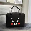 Bolsa de Viaje de Dibujos Animados Suave para Niña Gran Capacidad Bolsa de Equipaje Ligera Moderna Estilo Coreano Pequeña Fresca Distancia Corta Fieltro Portátil Ropa