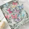Accesorios de Mariposa de Doble Capa Simulada DIY Hechos a Mano Estéreo Mariposa Pequeña Decoraciones para Ropa Tela Accesorios de Mariposa Simulada