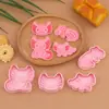 Molde para Galletas Serie Ajolote Cabeza de Dibujos Animados 3D Molde de Agacharse y Gatear Galleta con Relieve Simulación DIY
