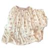 Pijama Nuevo Estilo 2025 para Mujer Primavera y Otoño Imitación Algodón Tela Zou Manga Larga Dibujos Animados Ropa Exterior Fina para el Hogar Traje