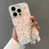Capa de Celular Imd com Laço Xadrez Azul Floral Adequada para Iphone17/16Promax Acabamento Brilhante Xiaomi17/15P