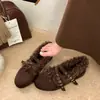 Añadir Piel Mocasines para Mujer Zapatos Otoño Invierno Francés Cálido Ropa Exterior Nuevo Mary Janes Tacón Oculto 2026 Terciopelo Algodón