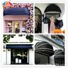 Toldo de sol arqueado estilo francés hecho de fábrica para decoración de escaparates, toldo trapezoidal plegable para tienda, toldo de sandía semicircular, toldo para ventana