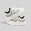 Tênis Bell Fashion Color Block Branco Novo da Coleção Primavera 2026 Versátil Casual Cano Baixo com Solado Grosso para Mulheres B3102