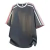 Camiseta de Manga Corta para Hombre Estilo Americano 2026 Nueva de Verano Holgada Top de Media Manga