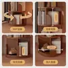 Estantería Giratoria de Pared Integrada Estante para Libros Ilustrados Infantiles Estantería Sencilla Estante de Almacenamiento de Esquina de Piso para Sala de Estar de Apartamento Pequeño