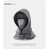 Gorro a Prueba de Viento para Ciclismo, Gorro Cálido de Punto, Mascarilla Facial para Exteriores, Gorro y Bufanda Todo en Uno, Unisex, Ala Ancha para Ciclismo