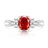 Douyin Mais Vendido Anel de Flor de Gelo de Pedra Preciosa Colorida Corte Ovo de Pombo Banhado a Ouro Real Diamante de Alto Carbono Anel Formato de Ovo Transmissão ao Vivo Dropshipping