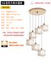 Lustre de escada giratório Nordic moderno minimalista lâmpada de cristal Internet celebridade restaurante Villa loft duplex chão longo lâmpada pendurada