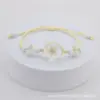 Venta directa de fábrica de nuevas pulseras de cuentas de cerámica Jingde de flor de cerezo y narciso, pulseras tejidas a mano con cuentas y accesorios