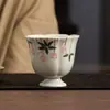 Nueva Taza de Té de Porcelana Lapis Lázuli China Pintada a Mano Taza Maestra de Nispero Taza de Cata de Té de Pie Alto Cerámica Juego de Té Kung Fu Taza Individual