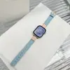 Adecuado para Correa de Apple S12S98765Se Watch, Pulsera de Cuero, Hebilla de Anillo Linda de Garra de Gato, Correa de Reloj Versátil para Mujer