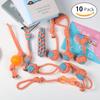 Suministros para Mascotas Cuerda de Algodón Juguete para la Dentición para Perro Resistente a Mordidas Cuerda Anudada Juguete para Mascota Pelota Juego de Juguetes para Perro de Raza Pequeña y Mediana