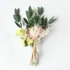 Buquê Mini de Flores Secas Transfronteiriço da Amazon Decoração de Presente de Feriado Flor Preservada Lembrancinha Buquê Pequeno Fresco