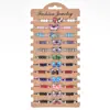 Amazon Venta Caliente Pulsera de Aleación Multicolor Mariposa Cristal con Perlas Moda Temperamento Femenino Conjunto de Pulseras Tejidas Venta al por Mayor