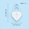 Cerradura de Corazón Doble Cara Aleación Electrochapado Joyería Accesorios DIY Collar Pulsera Pendientes Colgante Individual Venta al por Mayor Transfronteriza