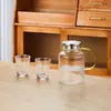 Jarra de Vidrio para Agua Fría, Resistente a Altas Temperaturas, Gran Capacidad para Uso Doméstico, Jarra para Agua Fría, Juego de Tazas para Agua Hervida, Jarra para Agua para Sala de Estar, Tetera