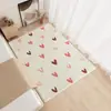 Manta Sencilla Corazón de Niña para Hogar Habitación Dormitorio Mesita de Noche Alfombra de Cachemira Suave y Cómoda Alfombrilla para el Suelo Resistente al Polvo y la Suciedad