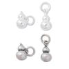 Nuevo colgante sólido pequeño de calabaza de plata esterlina s925, colgante de calabaza mate envejecido, pulsera de cuerda de mano DIY, accesorios de plata