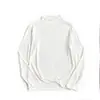 Camiseta de manga larga de modal con cuello semialto fruncido, nueva camiseta básica de color liso para otoño e invierno, top versátil de cuello medio