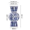 Jarrón pequeño de cerámica de escritorio de porcelana azul y blanca estilo chino, jarrón pequeño de cerámica para hidroponía para sala de estar, mesa de comedor, jarrón de cerámica, jarrón decorativo de alta temperatura