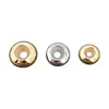 Cuentas de cobre electrochapado para manualidades, cuentas sueltas para abalorios, cuentas planas de ábaco, accesorios para joyería, anillo de goma incorporado ajustable, cuentas de posicionamiento