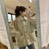Suéter de Lã de Cordeiro Sintética Outono e Inverno Feminino Cardigã Quente Engrossado Jaqueta Vintage Americano Coreano Solto Jaqueta Peluda