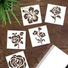 Stencil de Pintura para Animais, Plantas, Flores e Insetos para Animais de Estimação, Venda Quente na Amazon Transfronteiriça, 3 polegadas*3 polegadas, com Modelo Vazado para Pintura com Spray