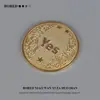 Moneda de la SuerteSÍ/NO Moneda para Tomar Decisiones, Moneda de los Deseos de la Suerte, Moneda Conmemorativa de Regalo Creativo, Regalo de Nicho de Alta Gama