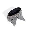Bolso de lazo con pedrería directo de fábrica para mujer, nuevo bolso de noche de diamantes, bolso bandolera de moda, bolso de diamantes brillantes con pedrería