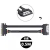 Cabo de Extensão SATA 7+15P Macho para Fêmea com Trava Cabo Conector Integrado de Dados de Energia para HD SATA 3.0
