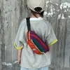 Bolso Cruzado de Hombro Único para Niños Estilo Coreano Color Dopamina Bloqueo de Color, Bolso de Pecho y Cintura Ligero para Deportes al Aire Libre para Niños y Niñas