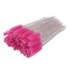 Pincel para cílios de enxerto atacado haste colorida descartável pincel para sobrancelha de cristal bolsa OPP portátil 50/saco