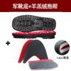 Pantuflas tejidas de lana hechas a mano zapatos de algodón material superior de esponja forro polar de lana de cordero suela gruesa antideslizante Empeine