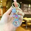 Chaveiro de urso acrílico colorido galvanizado criativo, estilo fofo de casal, pingente de bolsa requintado para mulheres
