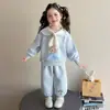 Conjunto de Elsa para Niña Primavera Otoño Nuevo 2026 Ropa Elegante de Otoño para Bebé Conjunto de Sudadera Estilo Coreano para Niños Conjunto de Dos Piezas