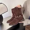 Botines de Tacón Grueso para Mujer, Estilo Británico, Versátiles, de Ensueño, Nuevos Botas Martin de Moda Europea y Americana 2026, Botines Delgados de Tacón Medio