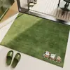 Tapetes de Banheiro de Lama Diatomácea com Desenhos de Floresta, Tapetes de Pé Absorventes Antiderrapantes para Banheiro, Tapetes de Entrada Resistentes a Manchas e Fáceis de Cuidar