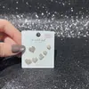 El Nuevo Set de Aretes de Múltiples Piezas de Lingshang Design es Ligero, Lujoso y Moderno, Versátil y Fresco y Dulce en Invierno, un Regalo para tu Novia y Mejor Amiga