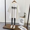 Ropa de mujer embarazada, nueva camiseta de verano de manga corta, de algodón, holgada, con letras estampadas, para embarazadas, de longitud media